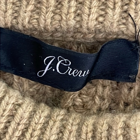 J.Crew Women’s Azra Cable Knit Pullover Tan Sz S 
Pom Pom - Picture 9 of 11